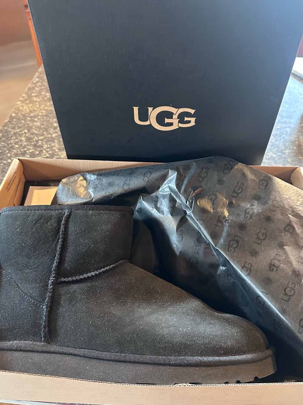 UGG Black Classic Mini Suede Boots